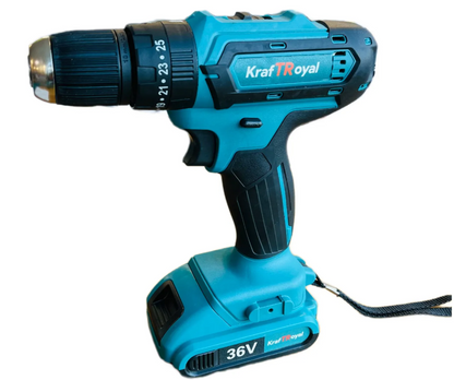 Kraft Royal 36 V Lagou – Profesjonalna wkrętarka udarowa z dwoma akumulatorami.