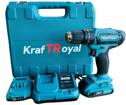 Kraft Royal 36 V Lagou – Profesjonalna wkrętarka udarowa z dwoma akumulatorami.