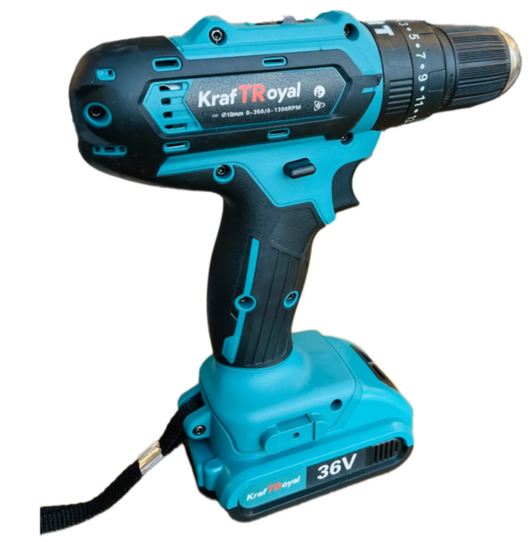 Kraft Royal 36 V Lagou – Profesjonalna wkrętarka udarowa z dwoma akumulatorami.